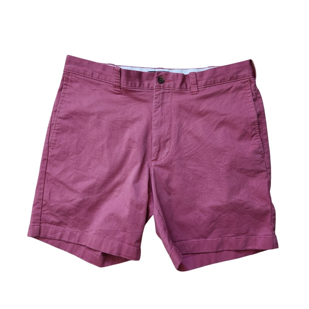 J.Crew Mercantile Flex Mens Chino Shorts Desert Rose Pink Size 33 Stretch Cotton